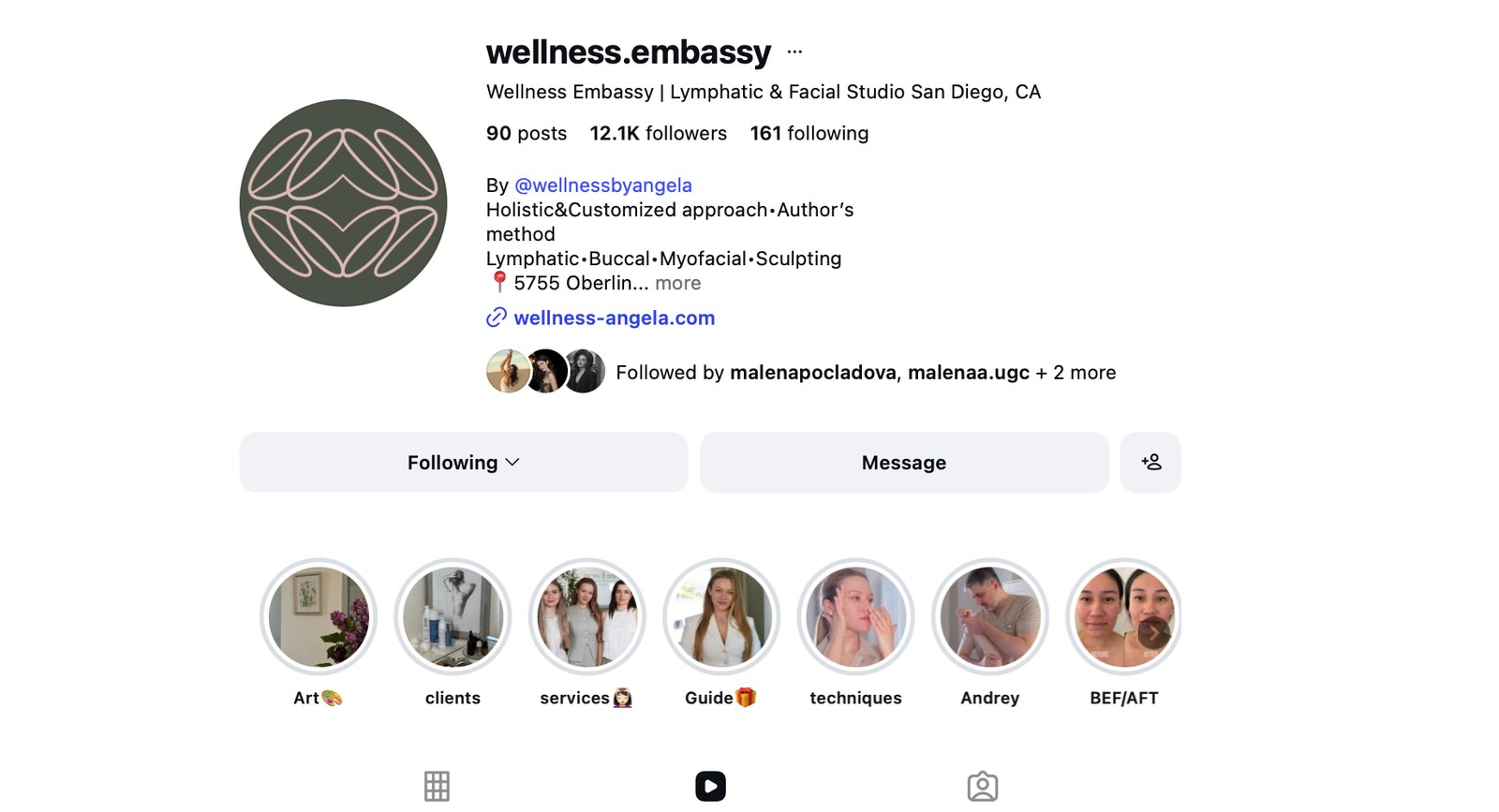 Wellness Embassy profile, 12.1K followers